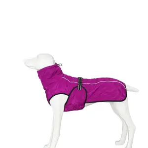 Atacado Dog Outdoor Jacket Impermeável Reflexivo Pet Coat Vest Inverno Quente Algodão Cães Roupas para Grandes Cães Médios