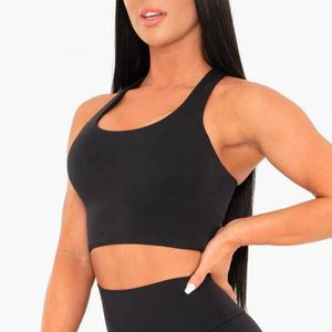 บราออกกำลังกายผู้หญิงแบบใหม่ ออกแบบเอง พิมพ์ลายได้ ไร้ตะเข็บ รองรับแรงกระแทกสูง ออกแบบสำหรับวิ่ง รับผลิตแบบ OEM - Product Image 2