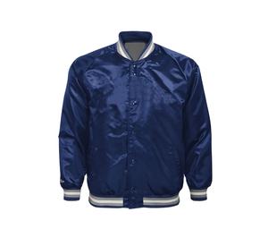 Blouson de baseball en satin style High Street pour hommes avec patchs en chenille brodés Nouveau design Veste pour hommes - Product Image 1
