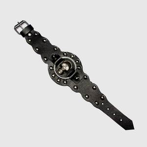 HMB-405A Gothic Leather <b>Wrist</b> Watchband Bracelet Fashionable Gothic Cuff Watchbands Cuffs - Product Image 6