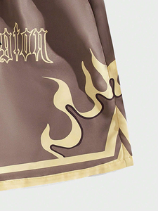 Shorts de basket-ball personnalisés pour hommes, imprimés vintage, 100% coton, impression 3D en mousse, maille respirante. - Product Image 3