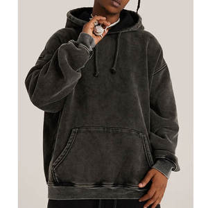 Sudadera con capucha Vintage para hombre, ropa de calle de gran tamaño, sudadera holgada de algodón holgada, jersey básico informal, Top - Product Image 5