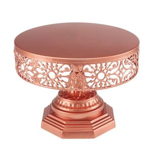 ที่วางเค้กแต่งงานสีโรสโกลด์หรูหราสำหรับจัดงานแต่งงานที่บ้านโรงแรมร้านอาหารงานเลี้ยงวันเกิด - Product Image 1