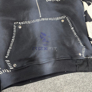 Meilleures ventes, votre propre logo, sweat à capuche à fermeture éclair le plus demandé, imprimé en relief, fabriqué en usine, prix bas, sweat à capuche pour hommes, sweat à capuche pour hommes - Product Image 5