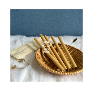 หลอดดูดไม้ไผ่สีฟ้าเป็นมิตรต่อสิ่งแวดล้อมหลอดดูดจากเวียดนาม - Product Image 1