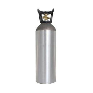 Cilindro de aluminio para CO2 de 20 lb (11.3 kg), botella de gas para sistema de cerveza de barril (kegerator) con válvula CGA320 para uso en bebidas. - Product Image 1