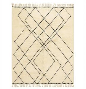 Tapis indien en laine fait à la main, taille et couleur personnalisées, style marocain, noué à la main - Product Image 2