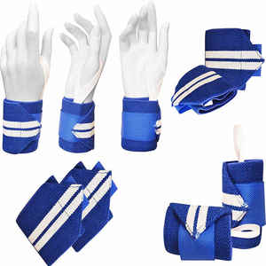 Muñequeras elásticas estirables de calidad superior más vendidas con diseño de dos rayas cruzadas para soporte de muñeca y seguridad física - Product Image 5