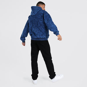 Sweat à capuche respirant de grande taille avec logo personnalisé OEM Sweats à capuche délavés à l'acide pour hommes de style rue pour la vente en ligne - Product Image 6