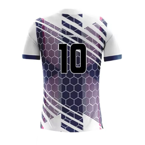 Camiseta de Fútbol Deportiva de Último Diseño para Adultos, Material de Poliéster de Alta Calidad, Camiseta de Fútbol con Estampado de Sublimación Personalizado - Product Image 3