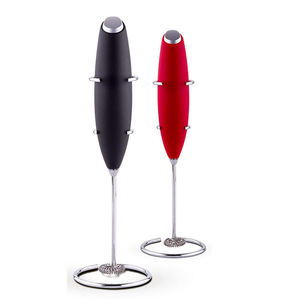 Machine à mousse de lait à piles, mélangeur alimentaire, fouet en acier inoxydable, <span class=keywords><strong>mousseur</strong></span> à café avec support - Product Image 4