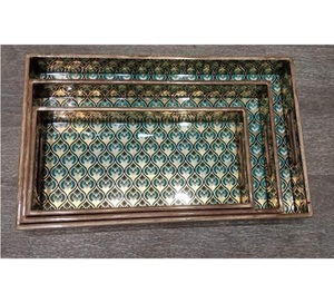 Plateau de service en MDF personnalisé avec logo, imprimé en émail, personnalisable pour la vaisselle, le petit-déjeuner, le ramadan et les cadeaux de Noël au meilleur prix - Product Image 3