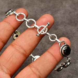 Pulsera de plata con piedras preciosas de tanzanita, joyería hecha a mano de Plata de Ley 925, regalo para ella, regalo para mamá, joyería diaria - Product Image 4