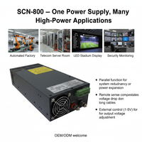 SCN-800 Switching Power Supply 800W 12V 24V 48V Single Output AC DC Industrial PSU High Efficiency Regulated SMPS Power Source