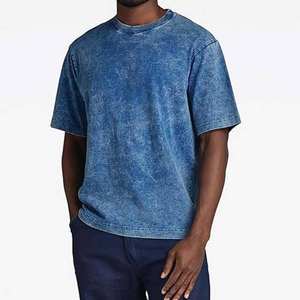 เสื้อยืดโอเวอร์ไซส์ผู้ชาย ดีไซน์ใหม่ คุณภาพสูง ผ้าถักแบบย้อมสีเอซิด 100% คอตตอน ป้องกันขนร่วงและระบายอากาศได้ดี - Product Image 2