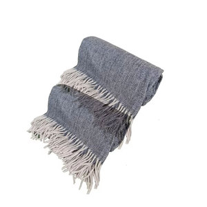 Manta de espiga azul marino con el mejor precio Manta mexicana Alfombras de lana al mejor precio - Product Image 1