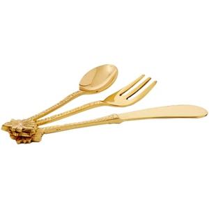 Best Design <b>Gold</b> Color Brass Handle Wedding Spoon <b>Cutlery</b> Metal Flatware Set for Tabletop Hotel Restaurant for India - Product Image 1