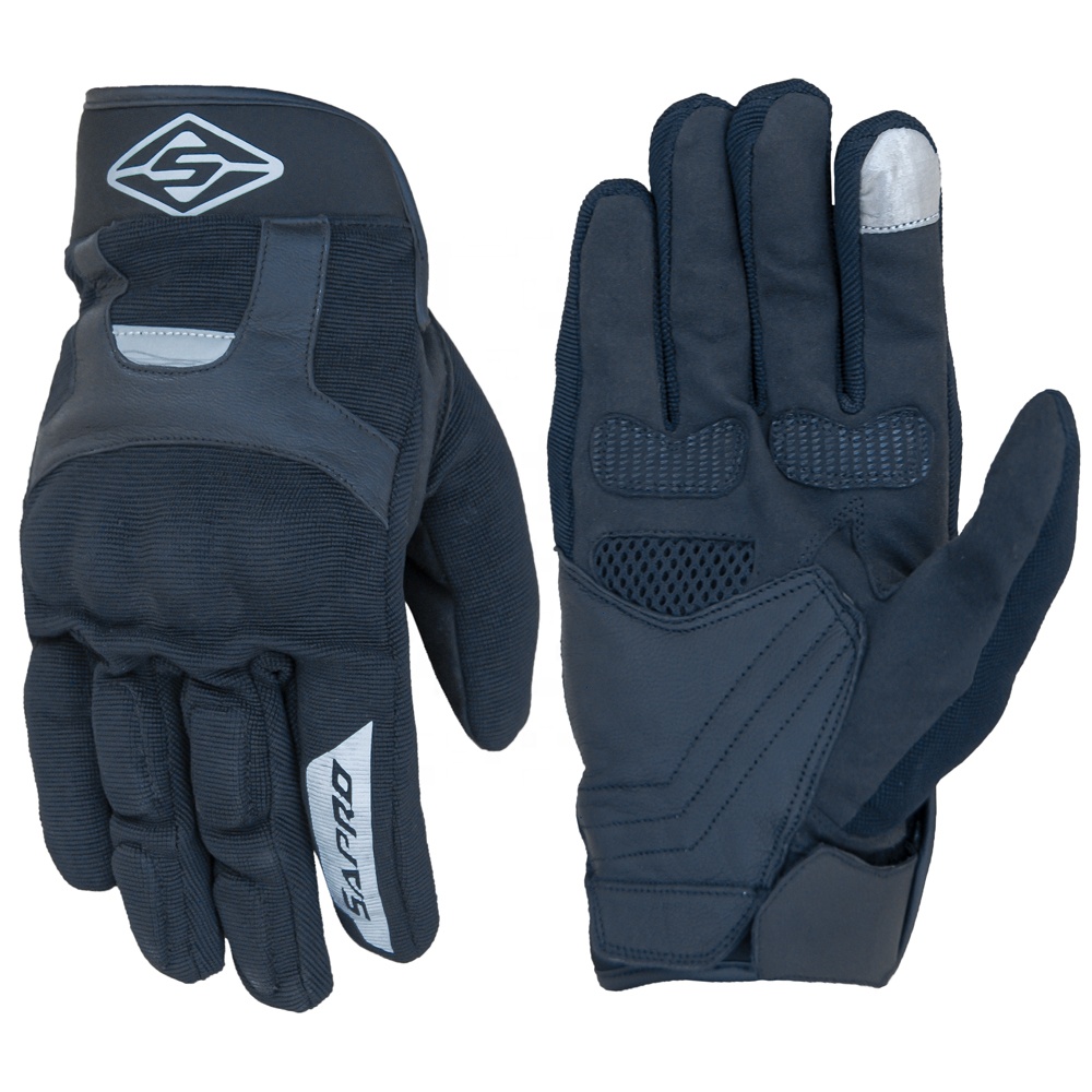 Motorrad handschuhe, Motorrad handschuhe Leder, Leder Motorrad handschuhe Racing Motorrad handschuhe Reiten Herren 4 Seasons Stoff