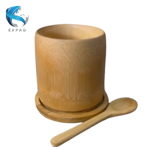 Taza ligera de madera de bambú para viajes y eventos - Product Image 3