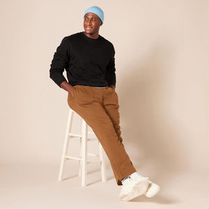 Pantalones de chándal OEM HSI Streetwear 2026, ajustados, de algodón lavado de alto gramaje, corte recto ancho, acampanados y holgados - Product Image 3