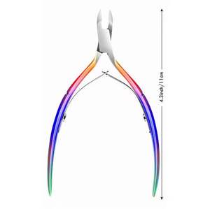 High Quality Customized Titanium Rainbow Nail Nipper Pedicure Cuticle Clippers for Baby's Finger Wholesale Steel Material - Product Image 3