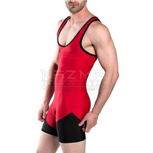 Impression numérique de logo personnalisé sangle réglable singulet d'équipement de lutte de haute qualité nouveauté polyester spandex - Product Image 6