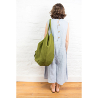 Sac fourre-tout en coton biologique végétalien Lin et toile Sac de plage vert recyclable écologique