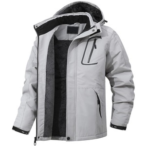 Men's Casual <b>Winter</b> Ski <b>Jacket</b> <b>Waterproof</b> Breathable Eco-Friendly Stand Front Pocket Outdoor Mountain Sports Warm Fleece Lining - Product Image 1