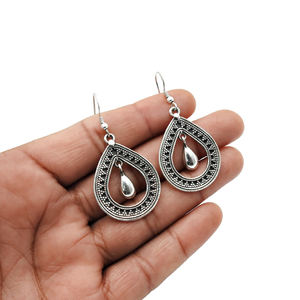 Pendientes clásicos hechos a mano, joyería de plata 925 sólida para mujer, pendientes de estilo bohemio de Plata de Ley 925, regalo perfecto para ella - Product Image 3