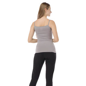 Top vente femmes nouvelle mode débardeurs Slim Fit plaine longue Fitness hauts d'entraînement 100% doux exportation respirant personnalisé grande taille - Product Image 6