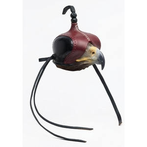 Custom Designs Soft Leather Falconry Hood Red Black Durable Portable <b>Foldable</b> Hunting Equipment Birds One Size Outdoor Use - Product Image 5