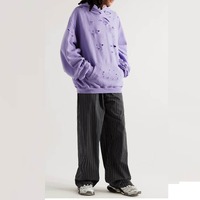 Sweat à capuche unisexe décontracté 100 % coton, coupe oversize, écoresponsable, avec poche sur le bras, anti-boulochage, respirant, pour l'automne, vêtement OEM uni