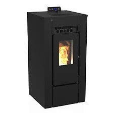 Poêle à granulés de bois moderne autoportant 8KW en acier avec télécommande pour salon intérieur - Product Image 4