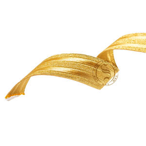 Ruban de dentelle argenté brodé pour uniforme de pilote, accessoire de vêtement cérémonial simple et élégant pour marin - Product Image 2