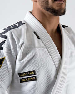 BJJ Unisex algodón Jiu Jitsu Gi bordado personalizado entrenamiento Kimono con pantalones cortos ropa de artes marciales para adultos servicio OEM disponible - Product Image 1