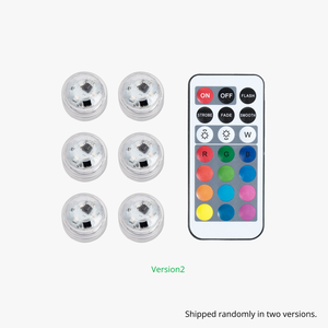 Mini RGB <b>LED</b> <b>Tea</b> <b>Lights</b> Waterproof 6pcs Aquarium <b>Lights</b> with Remote Control - Product Image 2