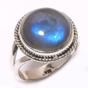 Bague en pierre précieuse Labradorite Bijoux pour femme Bijoux en argent style Boho Argent sterling 925 Bague tendance faite main Cadeau pour elle - Product Image 1