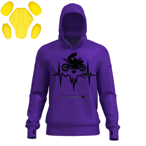 Sweat à capuche blindé pour moto personnalisé, grande taille, imperméable, respirant, en molleton de coton biologique, vêtements d'équitation été/hiver - Product Image 3