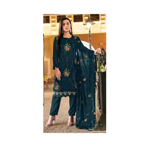 Vêtements indiens et pakistanais exclusivement tendances Costume Salwar en fausse georgette pour femmes de fournisseur indien au prix d'exportation - Product Image 1