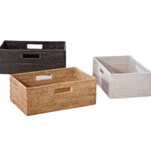 Panier en rotin carré pour le rangement à domicile, best-seller en gros, panier rond tissé, nombreux designs agréables, bon prix pour l'exportation - Product Image 3