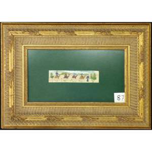 Arte de pared persa en miniatura sobre hueso, pintura artística hecha a mano, lista para decoración del hogar, 9 x 11, Abcpm0240 - Product Image 1