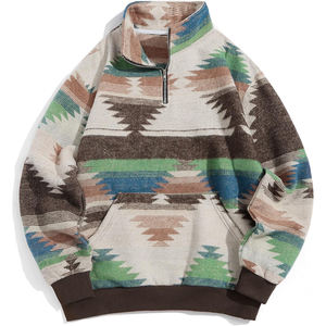 Custom Striped Ribbed Collar Crewneck <b>Sweatshirt</b> High Quality <b>Men</b>`<b>s</b> Cotton Oversized <b>Sweatshirts</b> for Autumn <b>Hoodies</b> - Product Image 1