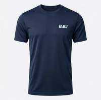 T-shirt de sport noir personnalisé à séchage rapide, écologique, 100 % polyester, pour la course à pied, la gym, l'entraînement, manches courtes, homme