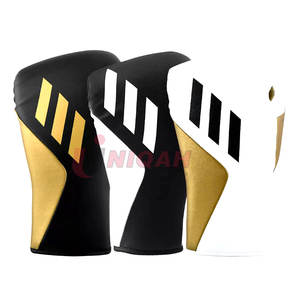 Guantes profesionales de cuero de vaca Premium Kickboxing Fitness con cordones de alta calidad para artes marciales y entrenamiento de boxeo - Product Image 1