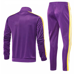 Breathable Custom <b>Polyester</b> <b>Tracksuits</b> for Men Zipper Up Sweatshirt & Training Joggers with Adjustable Drawstring - Product Image 2