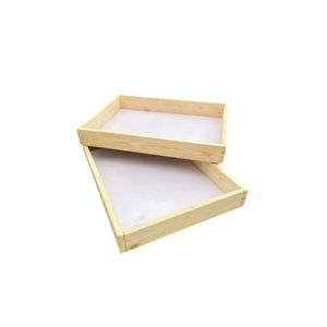 Plateau de service rectangulaire en bois brun de qualité supérieure, classique, écologique, pour hôtel, restaurant, vaisselle, présentation de nourriture et de desserts - Product Image 5