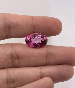 พลอยบุษราคัมสีชมพูธรรมชาติทรงรีเหลี่ยมเพชรพลอยหลวมเครื่องประดับ12x16mm ราคาโรงงานที่ดีที่สุด - Product Image 2