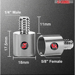Adaptateur de support de micro 5 cœurs, 12 pièces, connecteur de conversion de filetage 5/8 femelle vers 1/4 pouce mâle - Product Image 6