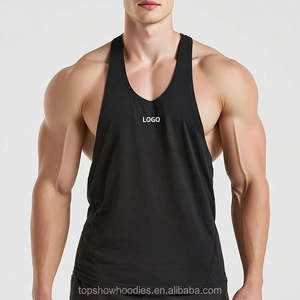 เสื้อกล้ามออกกำลังกายผู้ชายคุณภาพสูง ผ้าโพลีเอสเตอร์/คอตตอน ระบายอากาศ แห้งเร็ว มีตัวเลือกป้ายโลโก้แบบกำหนดเอง ราคาประหยัด สำหรับผู้ใหญ่ทุกคน - Product Image 1