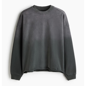 Custom 360gsm Heavyweight <b>Oversized</b> Crewneck <b>Sweatshirt</b> 100% Cotton Unisex <b>Vintage</b> Distressed Embossed Design - Product Image 1